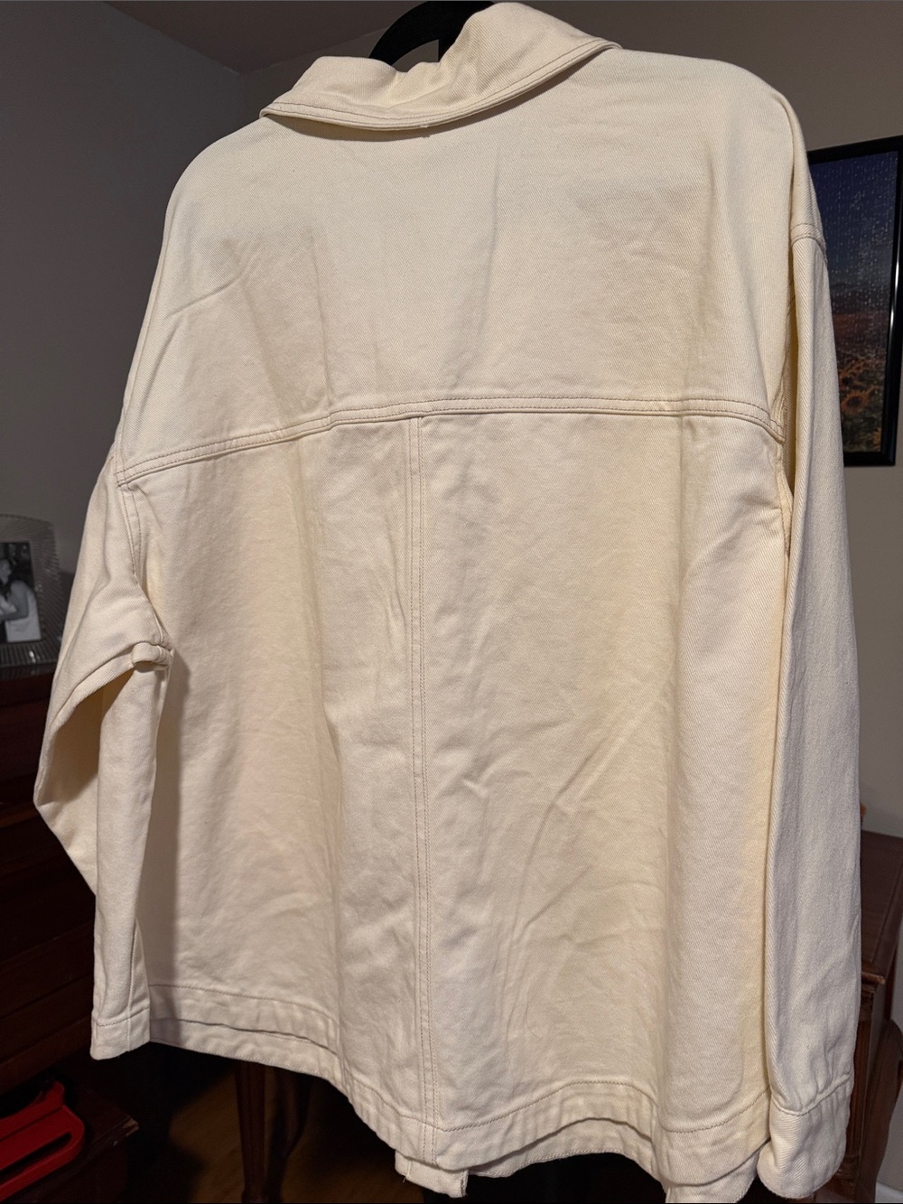 Future Collective Cream Utility Jacket - Neutral Button-Front - Picture 4 of 6
